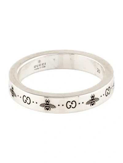 Pre-owned Gucci Gg Bee Thin Ring In Multicolor