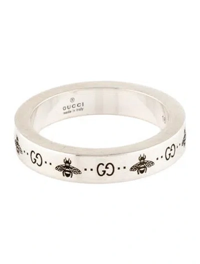 Pre-owned Gucci Gg Bee Thin Ring In Multicolor