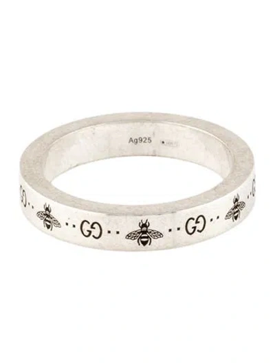 Pre-owned Gucci Gg Bee Thin Ring In Multicolor