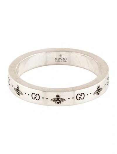 Pre-owned Gucci Gg Bee Thin Ring In Multicolor
