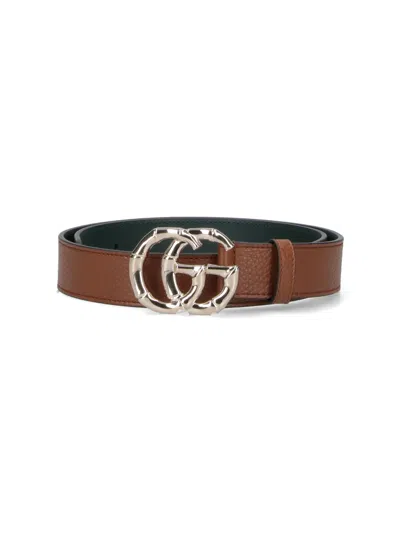Gucci 'gg' Belt In Brown
