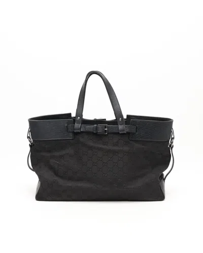Gucci Gg Belt Tote Bag In Black