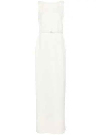 Gucci Gg-belted Dress In Neutrals