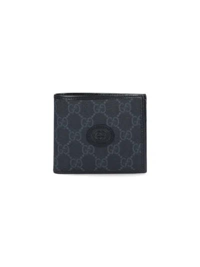 Gucci ‘gg' Bi-fold Wallet In Blue