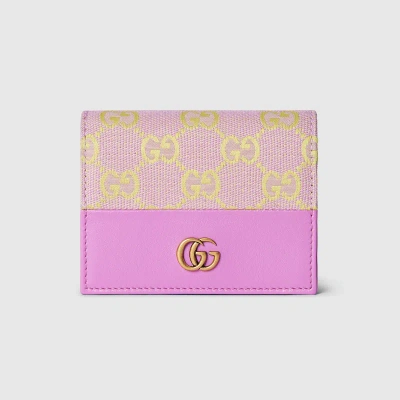 Gucci Gg Bifold Card Case In Pink