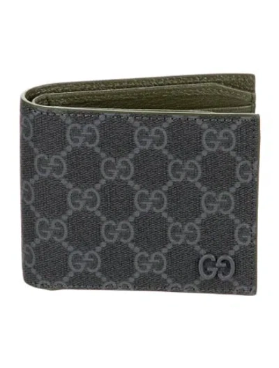 Pre-owned Gucci Gg Bi-fold Gg Supreme Bifold Wallet In Multi
