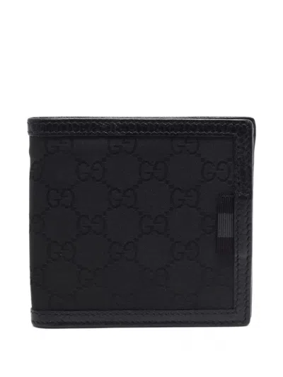 Pre-owned Gucci Gg Bifold Wallet In Black