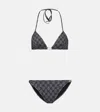 Gucci Gg Pattern Halter Neck Triangle Top Swimsuit