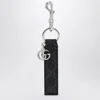 Gucci Gg Black Keychain With Double G In Black