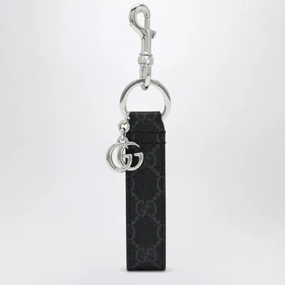 GUCCI GUCCI  GG BLACK KEYCHAIN WITH DOUBLE G