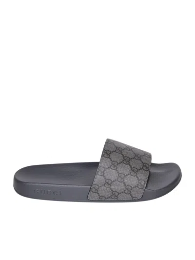 Gucci Gg Black Slider Sandals