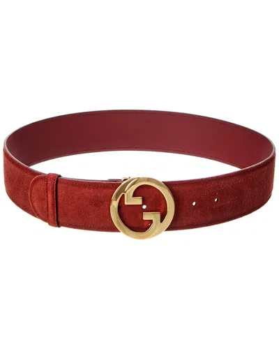 Gucci Gg Blondie Large Suede Belt