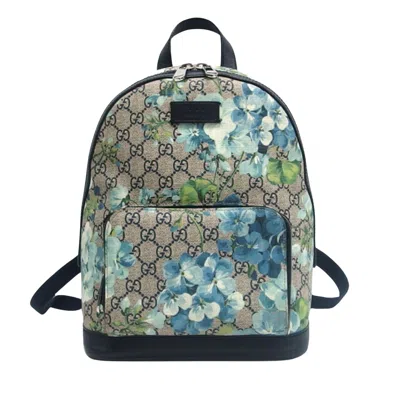 Gucci Gg Blooms Beige Canvas Backpack Bag ()
