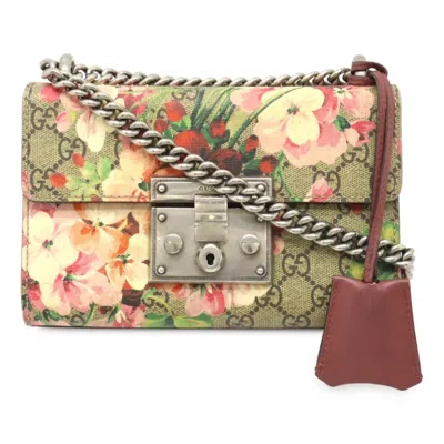 Pre-owned Gucci Gg Blooms Beige Multi-color Pink Pvc Leather Shoulder Bag ()