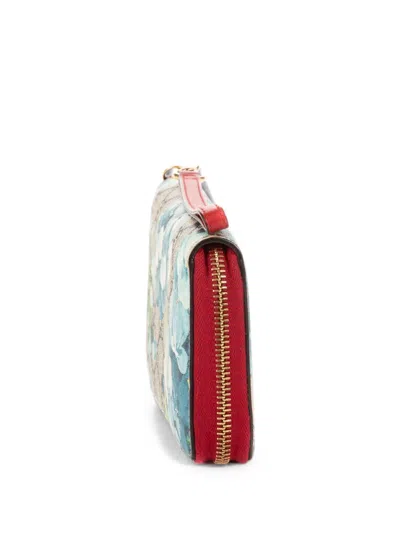 Pre-owned Gucci Gg Blooms Zip-around Wallet In Neutral