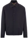 Gucci Reversible Polyester Gg Jacket In Blue