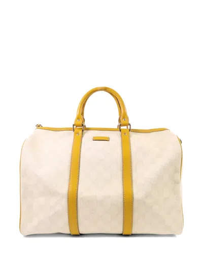 Pre-owned Gucci Gg Boston Tote Bag In Neutral
