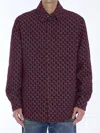 Gucci Blue Wool Blend Jackets In Red
