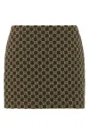 Gucci Gg Bouclé Skirt In Green