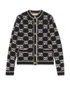 Gucci Gg Bouclé Wool Cardigan In Black