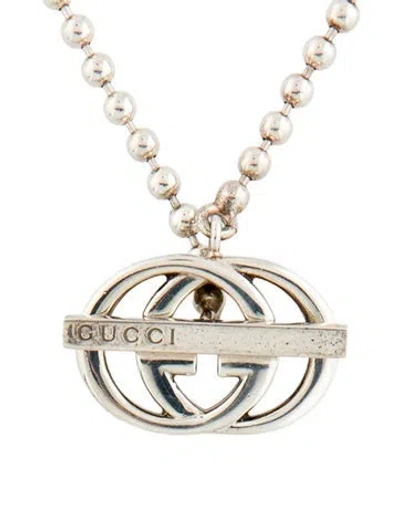 Pre-owned Gucci Gg Boule Choker Pendant Necklace, 16.5" In Multi