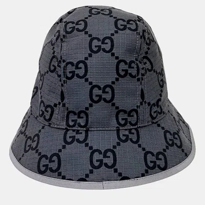 Pre-owned Gucci Gg Bucket Hat (768378) In Black