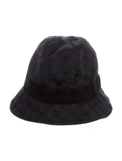 Pre-owned Gucci Gg Bucket Hat In Black