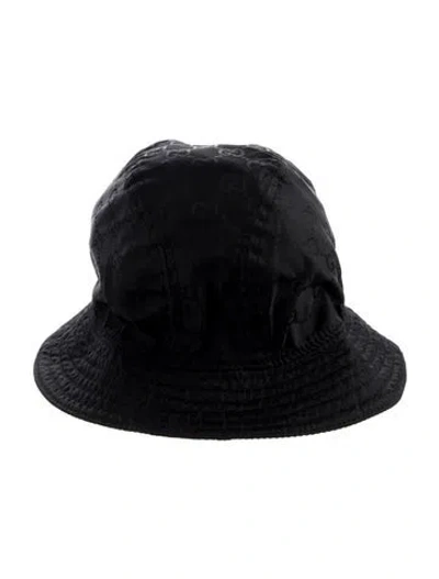 Pre-owned Gucci Gg Bucket Hat. In Black