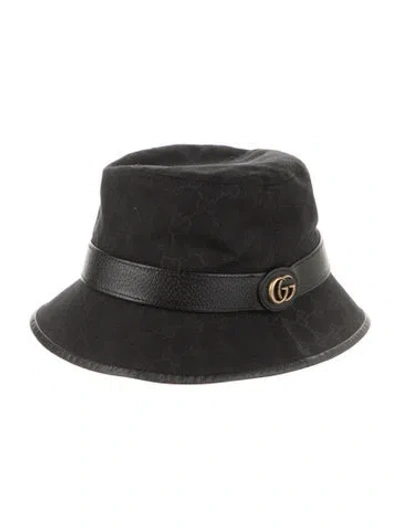 Pre-owned Gucci Gg Bucket Hat In Black