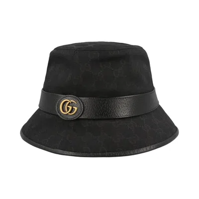 Pre-owned Gucci Gg Bucket Hat 'black Black' | Men's Size L
