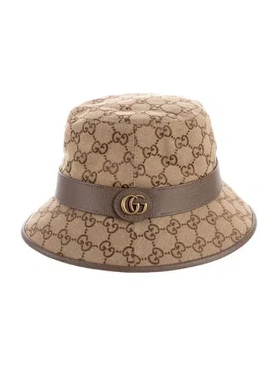 Pre-owned Gucci Gg Bucket Hat W/tags In Brown