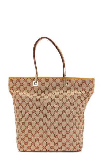 Pre-owned Gucci Gg Bucket Tote Bag In Brown