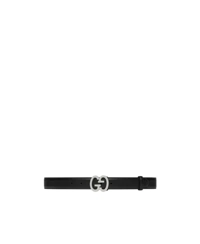 Gucci Gg Buckle Belt In Black