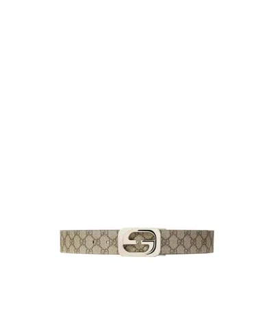 Gucci Gg Buckle Belt In Nude