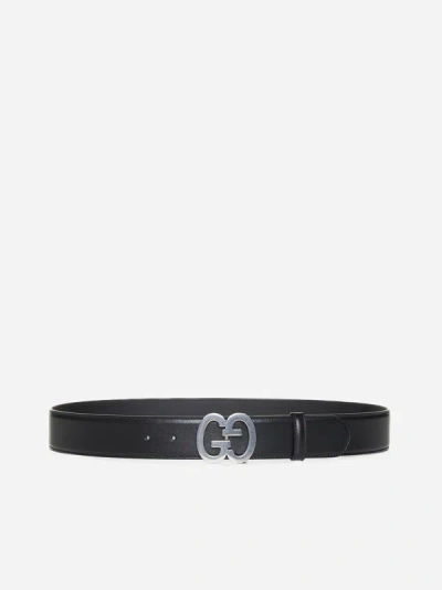 Gucci Gg Buckle Leather Belt