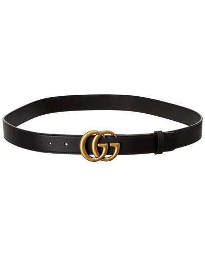 GUCCI GUCCI GG BUCKLE LEATHER BELT