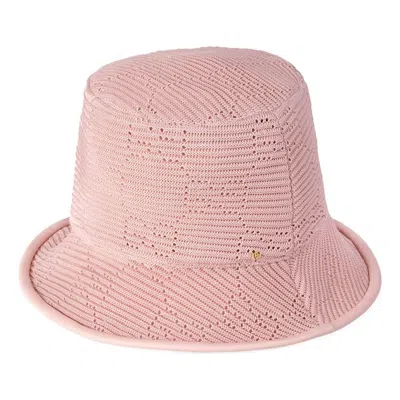 Gucci Gg Cable Knit Fedora Hat 'pink'