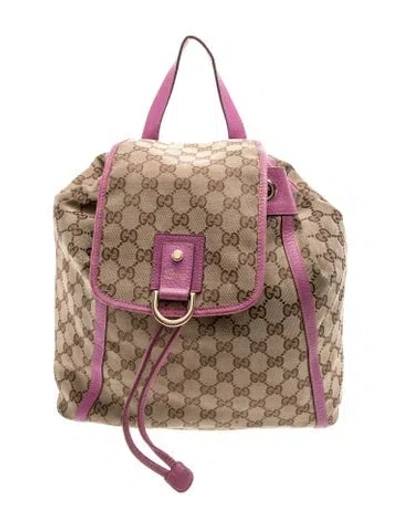 Pre-owned Gucci Gg Canvas Abbey In Neutral