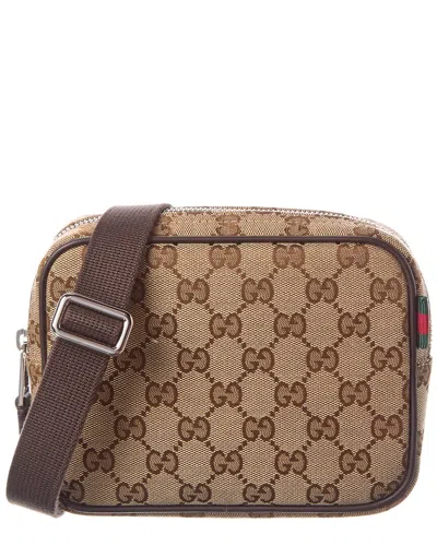 Gucci Gg Canvas & Leather Crossbody In Pink
