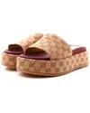 Gucci Gg Canvas Angelina Platform Slide Sandal