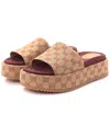 Gucci Gg Canvas Angelina Platform Slide Sandal