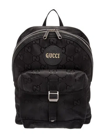Pre-owned Gucci Gg Canvas Backpack In Black