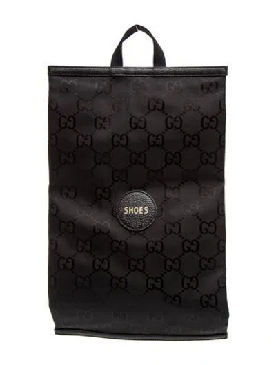 Pre-owned Gucci Gg Canvas Backpack In Black