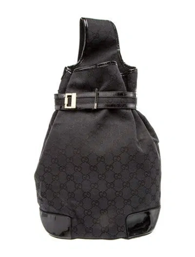 Pre-owned Gucci Gg Canvas Backpack In Blue