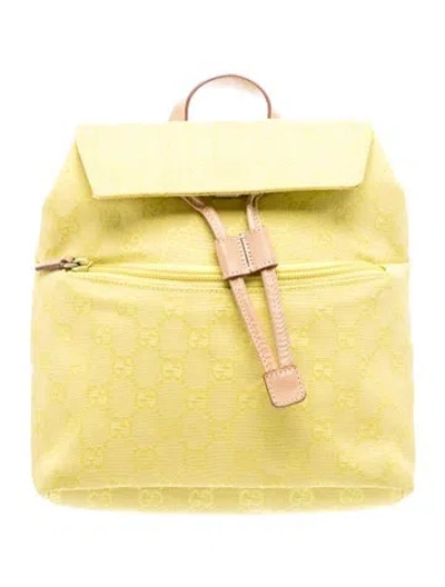 Pre-owned Gucci Gg Canvas Backpack In Green