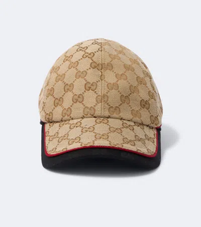 Gucci Gg Canvas Baseball Cap In Brown