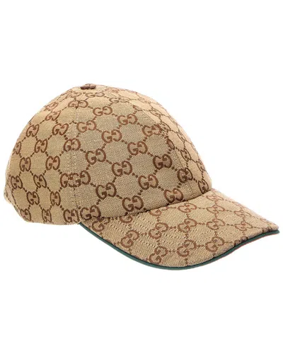 Gucci Gg Canvas Baseball Cap In Beige
