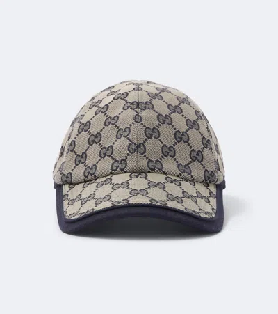 Gucci Gg Canvas Baseball Cap In Beige