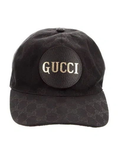 Pre-owned Gucci Gg Canvas Baseball Cap In Black
