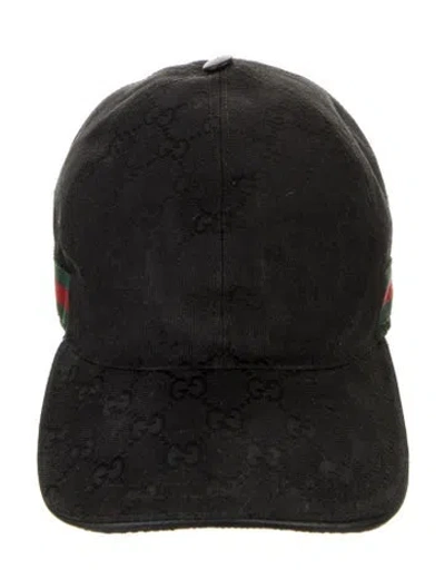 Pre-owned Gucci Gg Canvas Baseball Cap In Black